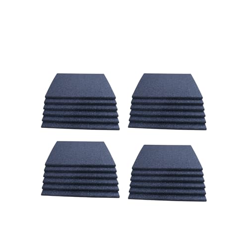 24x Fallschutzmatten 50x50x4cm Schwarz Gummi Pool Schaukel Spielturm Platten Kinder