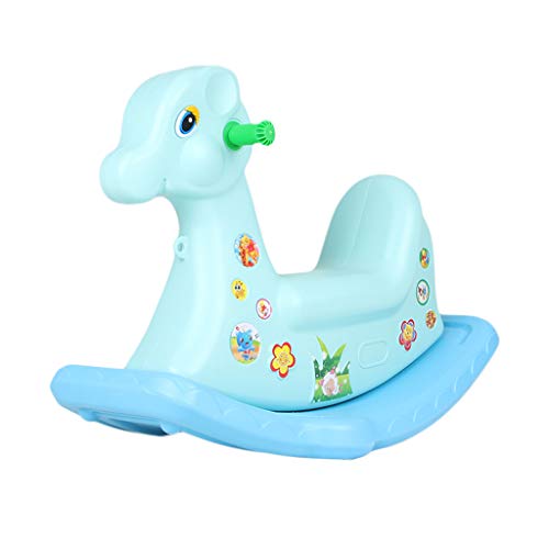Schaukelpferd Kunststoff Indoor Kinderspielzeug Männer Und Frauen Musik Schaukelstuhl Baby 1-2-3 Einjahresgeschenk…