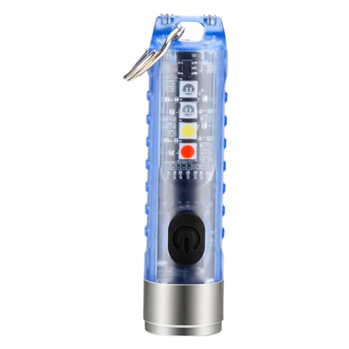 Zerodeko Linterna LED Recargable de Llavero Mini Luz Ajustable Alta Brillo Resistente al Agua para Uso Exterior Interior