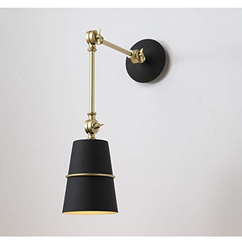Applique murale à bras oscillant réglable noire lampe de lecture chic - 4
