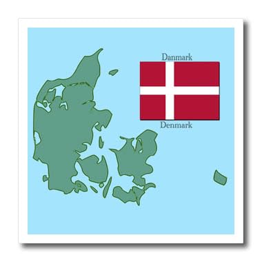 Gartenfahne Dänemark – Mit Landkarte & Flagge, 30 X 45 Cm, Aus Polyester