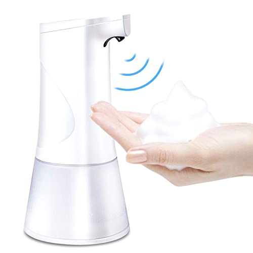 Adoric ソープディスペンサー 自動 泡 ハンドソープディスペンサー ハンドソープ 吐出量2段階調整 350ml 充電式 コードレス USB充電 オートソープディスペンサー ソープボトル 食器用洗剤 キッチン 洗面所などに適用 半透明ボトル 日本語説明書付き