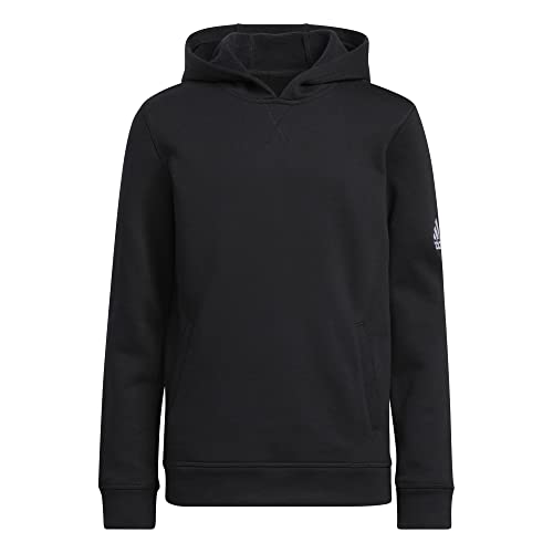 adidas Youth Fleece Hoodie Black | White Youth XS