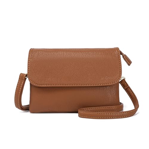 MINICAT Soft Small Leather Crossbody Bags for Women RFID Blocking Travel Purses Handbags Cell Phone Purse