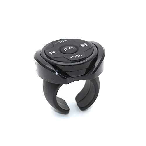 Universal Car Bluetooth Media Button Steering Wheel Remote Controller Button for iphone Andorid with Mount Handfree for Driving Cycling (with Blue Light) - Image 3