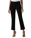 Rafaella Women's Straight Leg Ankle Pant with Slimming Panel, 28
