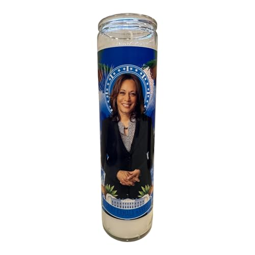 Mose Mary and Me The Luminary Kamala Harris Prayer Saint Altar Canldle, White