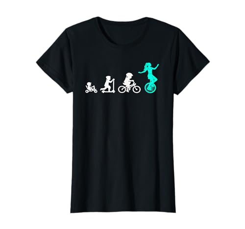 leidenschaftliche Einradfahrerin jongleure Hobby Damen Mädchen Schwarz X-Small Klassische Passform Kurzarm T-Shirt