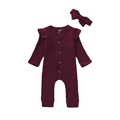 Newborn Baby Baby Girl Clothes Romper Onesie Baby Girl Outfit Jumpsuit Ruffle Infant Girl Outfit Set 3-6 Months Baby Girl Clothes