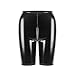 Women High Gloss PVC Leather Sexy Zipper Shorts Lingerie Clubwear Nightwear Fashionable Apparel (Black, L)