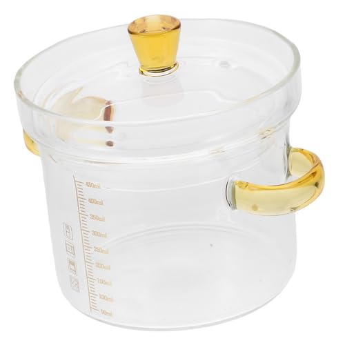 ERINGOGO 耐熱ガラス製蒸し器対応スープボウル ふた付き 用小容量 食品 簡単調理用家 レストラン向け