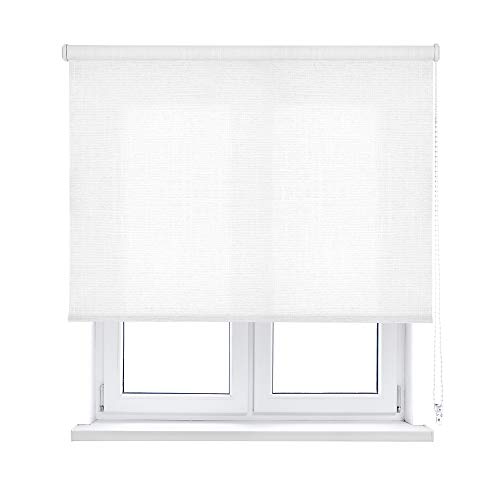 VIEWTEX | Store Enrouleur tamisant Shape Blanc 180 X 190cm | Stores pour fenêtres et Portes| Fabriqué en Europe | 5 Ans de Garantie