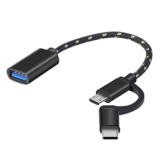 Adaptador 2 en 1 de USB C/Micro a USB, LEIZHAN Adaptador 3.0 Tipo C/Micro Compatible con iMac Android Google Samsung Galaxy S8/S8+/S9/S10