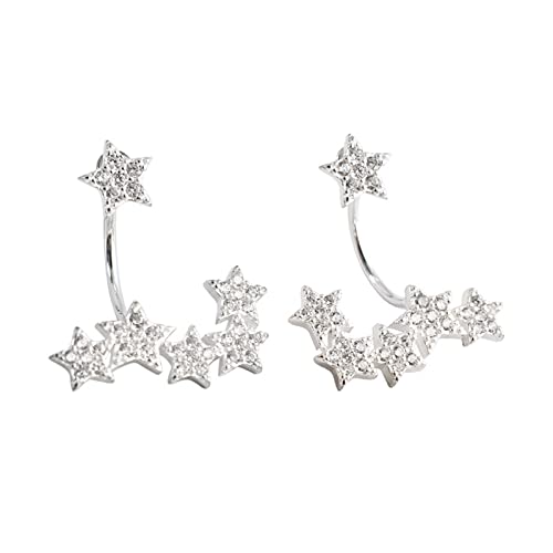 Boucles d'oreilles étoiles zircone en argent 925 pour femme