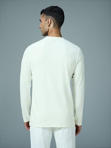 Image of TECHNOSPORT Men's Slim Fit Full Sleeve Crew Neck T-Shirt, COTFLEX Quick Dry Moisture Wicking Stretchable Sports Gym and Casual Wear
