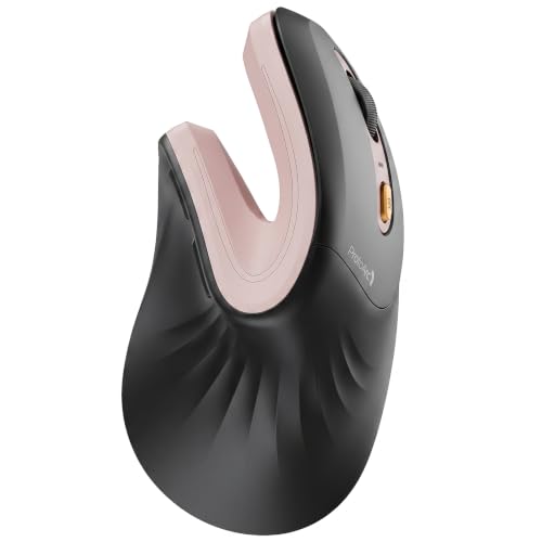 Image of ProtoArc EM11 NL Wireless Ergonomic Mouse, Rechargeable, Black Pink
