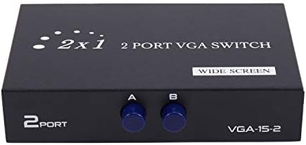 Uinfhyknd 1920X1440 Vga Switch 2-In-1-Out 2 Port Sharing Switch Switcher Splitter Box For Computer Keyboard Mouse Monitor Adapter