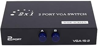 Uinfhyknd 1920X1440 Vga Switch 2-In-1-Out 2 Port Sharing Switch Switcher Splitter Box For Computer Keyboard Mouse Monitor Adapter