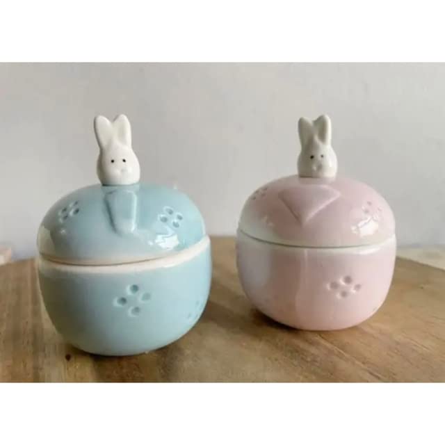 Amazon.co.jp: うさぎの蓋つき小鉢 珍味入れ2つ : ホーム＆キッチン