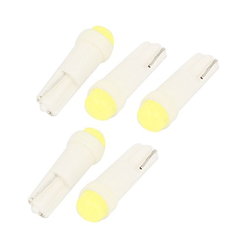 uxcell 5 Piezas Luz LED T5 Blanca para Auto 12V miniatura 1