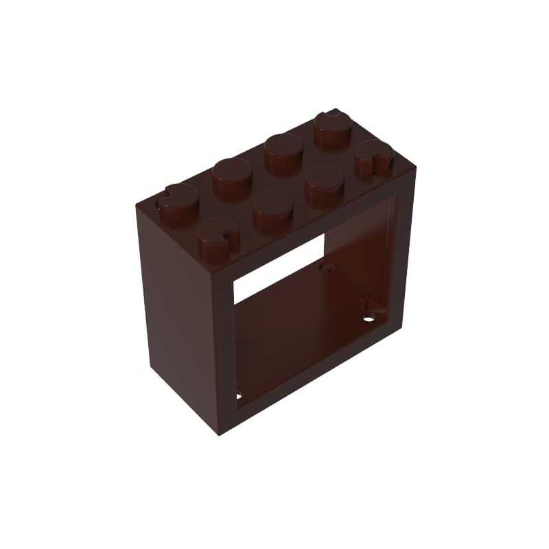 GDS-90316 Compatible with LEGO 60598 Window Frame 2x4x3, Dark Brown, 10 PCS — image 1