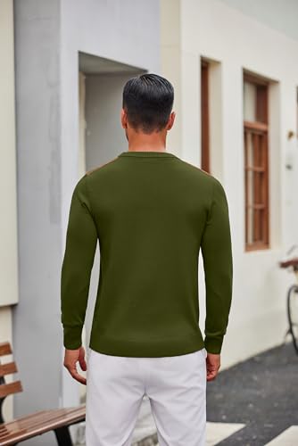 COOFANDY Mens Crew Neck Sweater Lightweight Knit Ribbed Pullover Casual Dress Round Neck Pullover Sweaters2