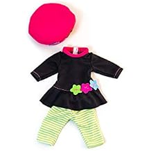 Miniland - Clothes for 12 5/8 inches Doll, Clothing Accessory for Dolls, Cold Weather Leggings, Top and Hat