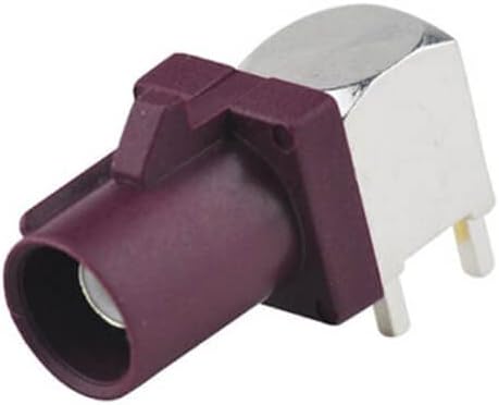 Fakra Purple Connector Fakra D SMB Plug PCB Mount Angled Male R-F Connector Purple for GSM,GPS Systems