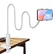 agctrler Handy Halter für Bett, Schwanenhals Handy Halterung, 138cm Flexible Lang Arm Handy Ständer, 360 Grad Drehung Handyhalter für iPhone, Samsung, 4-7 Zoll Smartphone