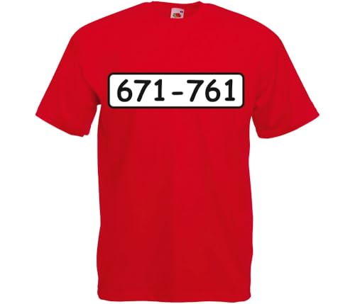 Rotes Panzerknacker T-Shirt Kurzarm Shirt aus Baumwolle mit Rundhals Räuber & Banditen Kostüm Unisex Karneval Fasching & Mottoparty