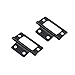 LC LICTOP 2in Small Butt Hinge Non Mortise Bifold Iron Hinge for Wooden Box Toolbox Jewelry Cases Light Duty Applications Black 4Pcs