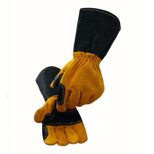 Guantes de cuero de vaca profesionales para forja y soldadura de alta resistencia 2