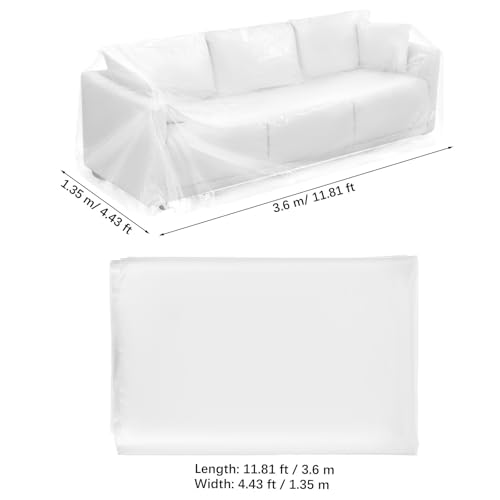 Funda protectora para sofá de plástico transparente para mudanzas y almacenamiento en el hogar 3