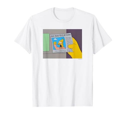 The Simpsons Old Man Yells At Cloud Newspaper V2 T-Shirt