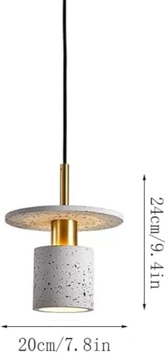 Lustre de Plafond en Ciment Rouge pour Éclairage Sans Éblouissement - 2