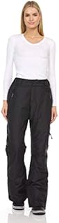 Arctic Quest Women’s Insulated Ski and Snow Pants, Water Resistant Trousers, Black, Medium
