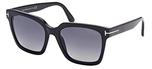 Tom Ford SELBY FT 0952 Shiny Black/Grey 55/19/140 women Sunglasses