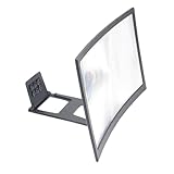 FUNNETOYU Curved Phone Screen Amplifier Magnifier for Cell Phone High Lens Non-Slip Base Strong Suction Cup