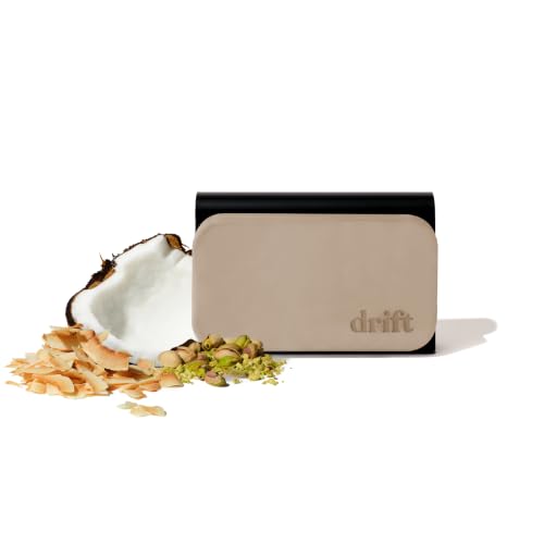 Image of Drift Car Air Freshener - Stone Air Freshener Car Odor Eliminator - Long Lasting Scent - Auto Accessories - Metal Clip - Essential Oils - Clean Ingredients - Coconut & Pistachio Starter Kit