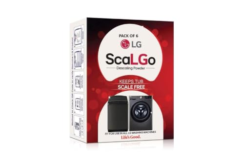 LG Washing Machine Cleaner Descaling Powder Compatible with LG ScalGo Front Load and Top Load Washing Machine Pack of 6 (100 Gm/Pack) (packaging may v