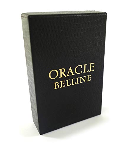 31GVeb5u0QL Grimaud - Oracle de Belline - Coffret classique - Jeu divinatoire de 53 cartes richement illustrées - Cartomancie - Fabriqué en France, Noir,or,or.