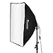 Flashpoint SoftBox, 70 watt Fluorescent Light Unit with Built in 19.5x27.5" Silver Soft Box, with AC Plug and Spiral Fluorescent 5500K Bulb (translates into 350watt) Bundle - with Light Stand