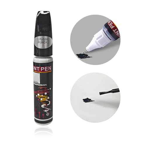 DXNQ Touch Up Paint for Cars, Two-In-One Auto Scratch Repair Gloss Fill Paint Pen, Easy & Quick Special-Purpose Scratch Remover Touch Up Paint Pen for Vehicles, Car Accessories (Pure Black)