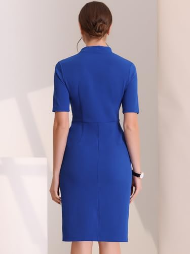 Image of Allegra K Work Dresses for Women's Short Sleeve Business Office Pencil Dress