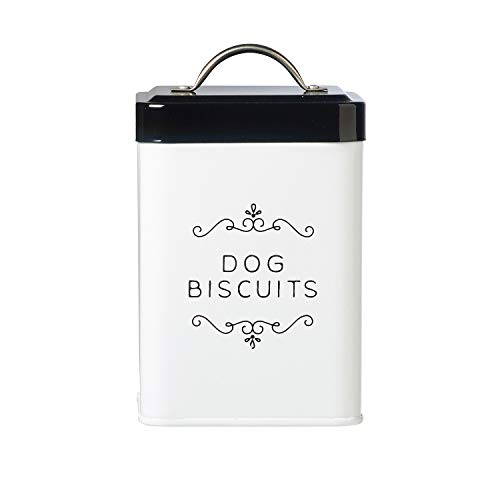 Amici Pet Pet Treat Collection, A7CDI015R, Sparky Dog Biscuits Metal Storage Canister, 36