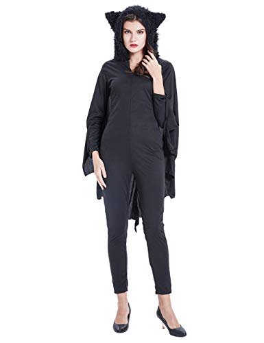 THEE Disfraz de Murciélago para Mujer Halloween Vampiro Cosplay Costume