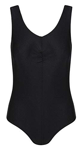 Maillot de danza sin mangas con Ruche en negro (talla XL), de DANCELINE