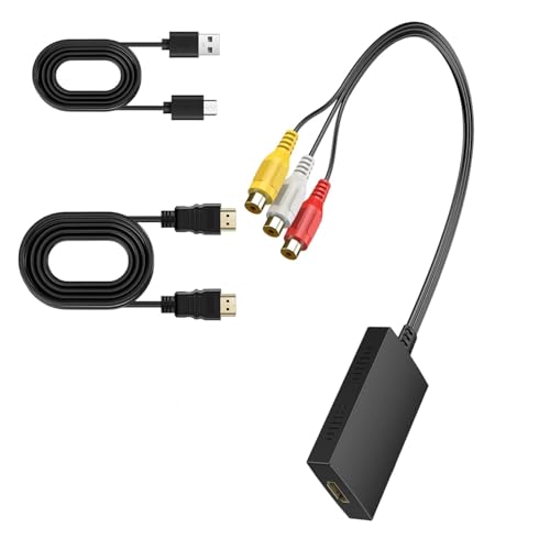 Convertisseur 3RCA vers HDTV composite adaptateur 1080P pour console et VCD