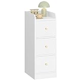 Hzuaneri Mesilla de Noche, Blanca con Grano de Madera NS32113X