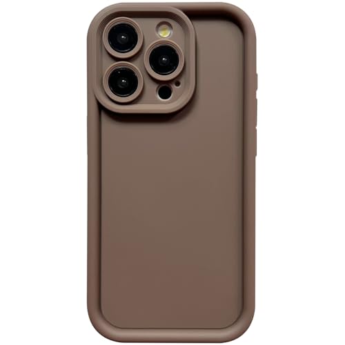 Image of Puxicu Slim Case for iPhone 16 Pro, Enhanced Camera Protection, Shockproof Skin-Friendly Touch Soft Case Cover for iPhone 16 Pro Phone 6.3 inch, Coffee